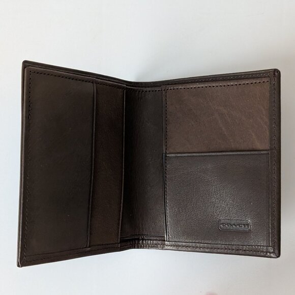 Vintage Coach Bi-fold Wallet, Mocha Buff - Picture 1 of 9